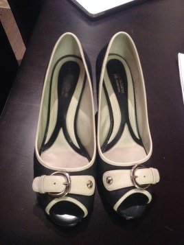 Navy & white peep-toe, from Naturalizer