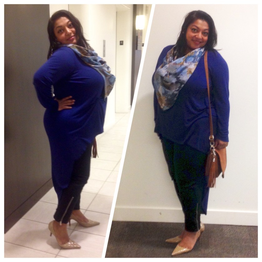 high-low tunic top Petite Plus, Meow!